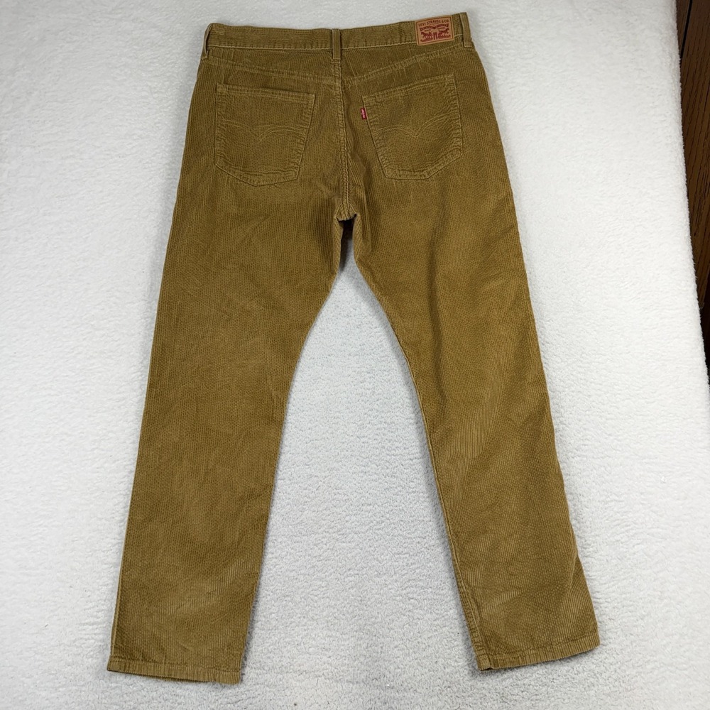 Levis Corduroy Jeans Mens 33 Fits 35x29 Brown Straight Cotton A4690-1840 - Picture 3 of 11